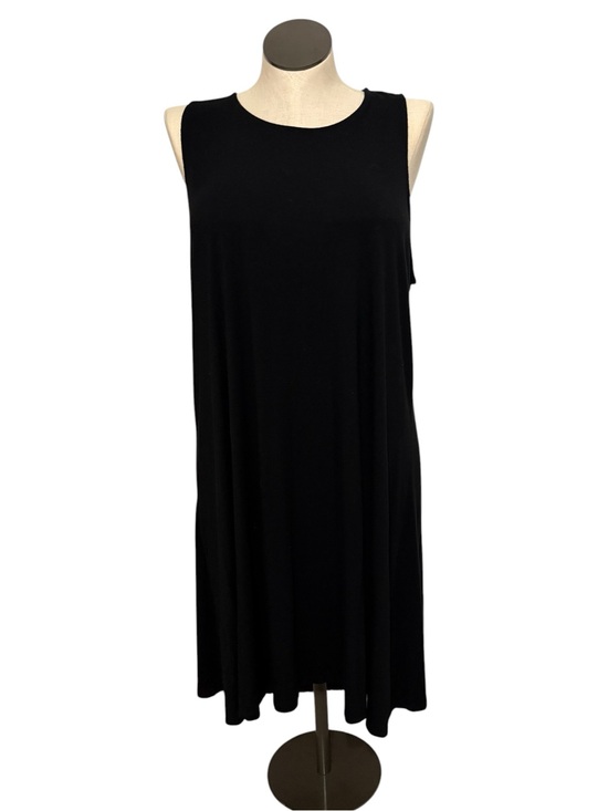 Old Navy Dresses & Skirts - Old Navy Black Sleeveless Midi Swing Dress with Crew Neck
